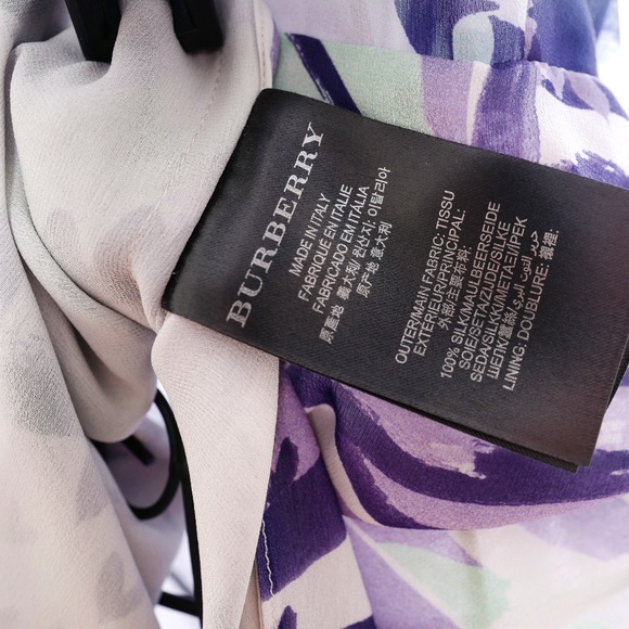 Burberry Floral Print Silk Smock Dress - Size 36 - Picture 2 of 8